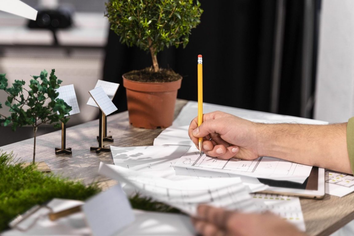 side-view-man-working-eco-friendly-wind-power-project-with-paper-plans
